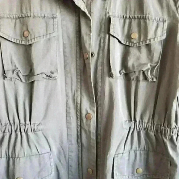 Women's foreign exchange utility jacket olive gray - Picture 4 of 10